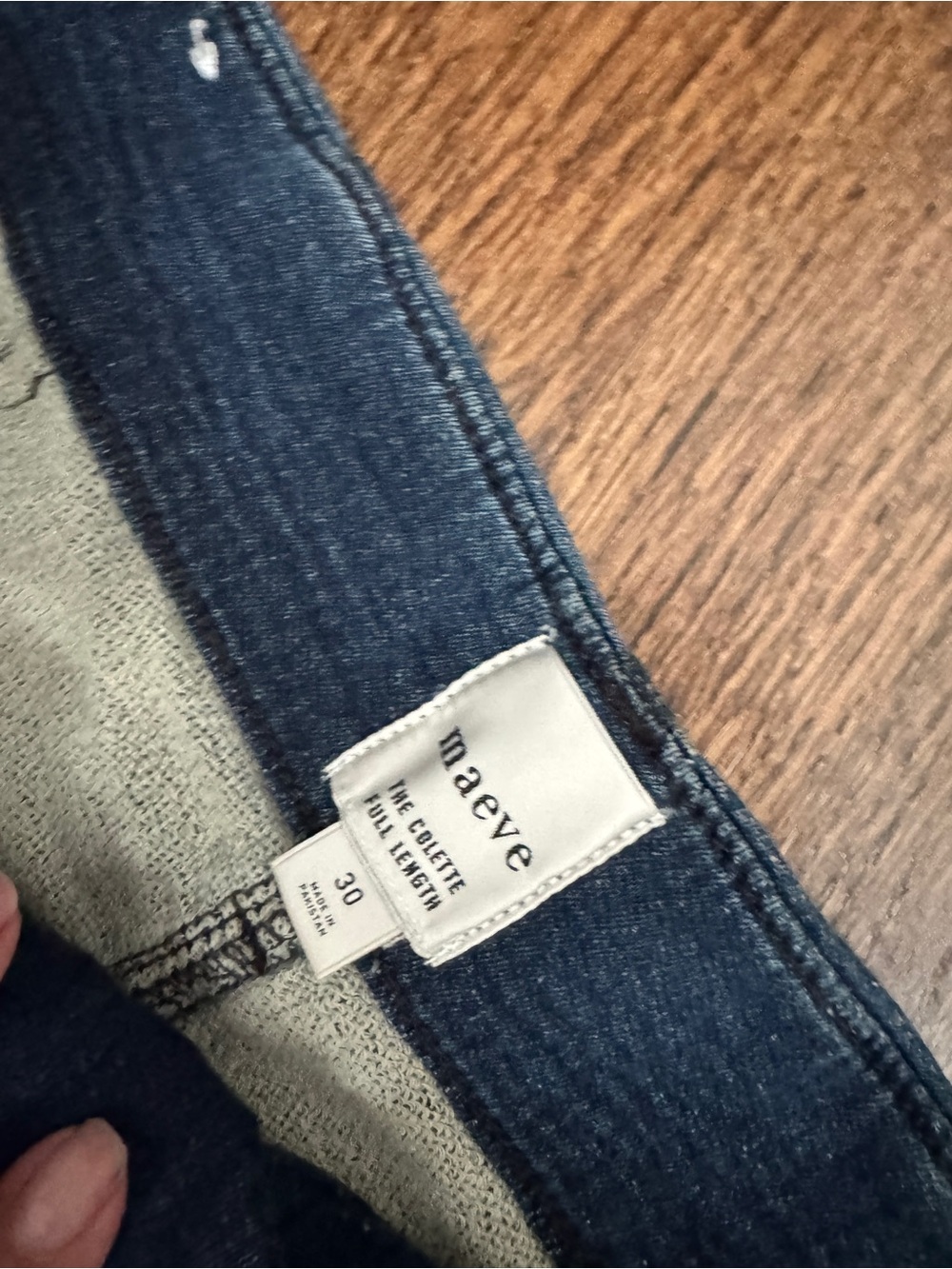 Maeve Dark Cozy Wash Wide-Leg Jeans - Picture 4 of 6
